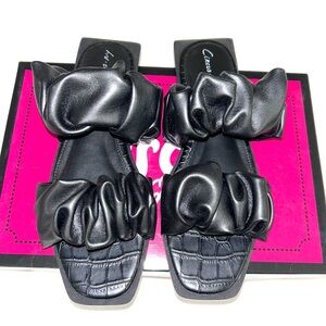 Circus by Sam Edelman Black Ruffle Sandals